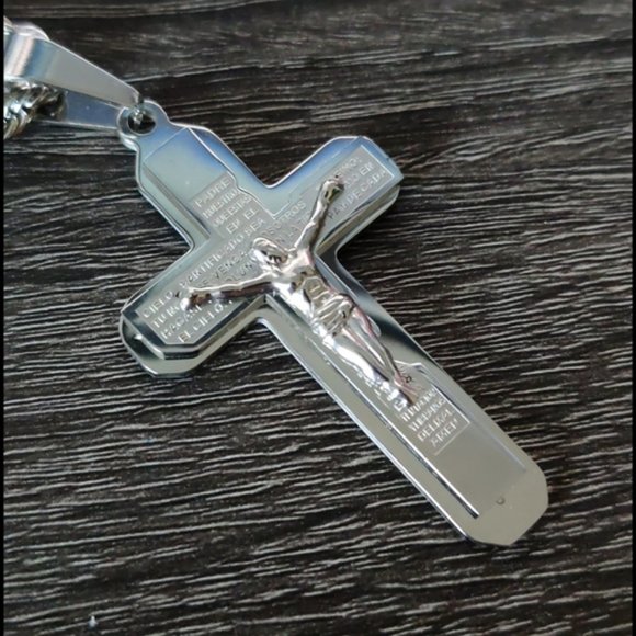 Stainless Steel Cross Pendant - Picture 2 of 5